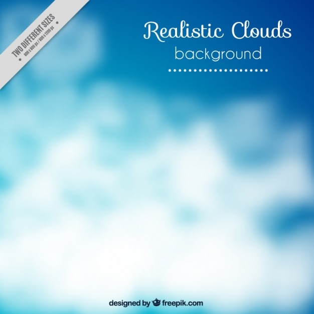 Blurred background of sky with white
clouds