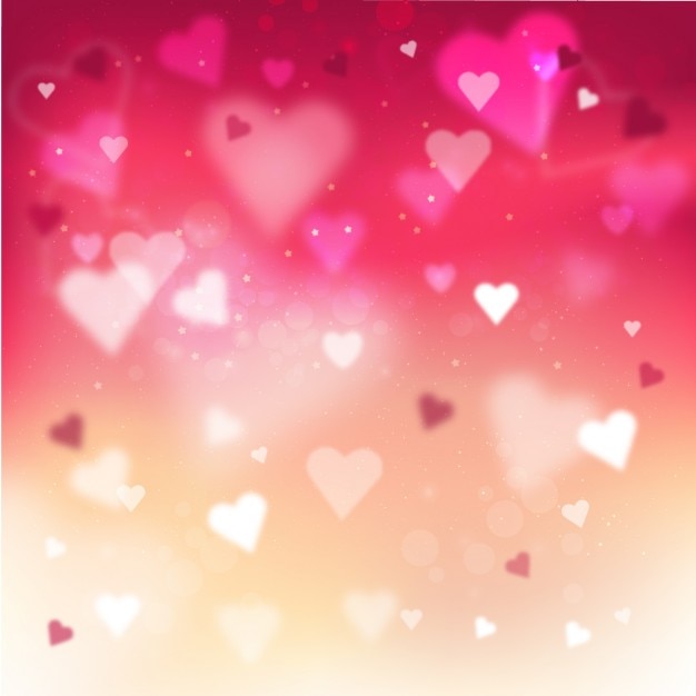 Blurred background with hearts Vector | Free Download