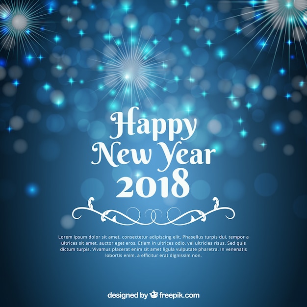 Free Vector | Blurred blue new year background