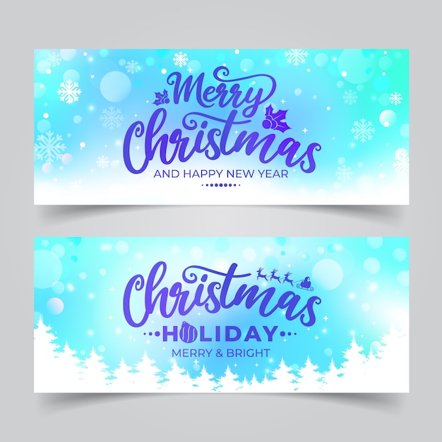 Free Vector | Blurred design for christmas banners