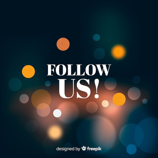 Blurred follow us background Free Vector