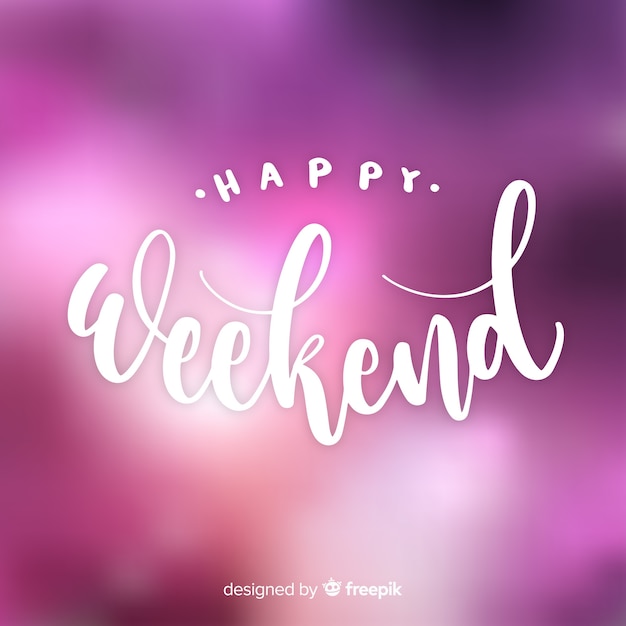 Free Vector | Blurred ligts weekend greeting