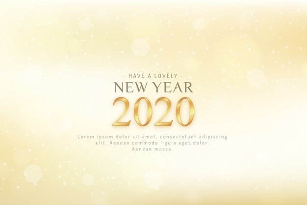 Blurred new year 2020 background Free Vector