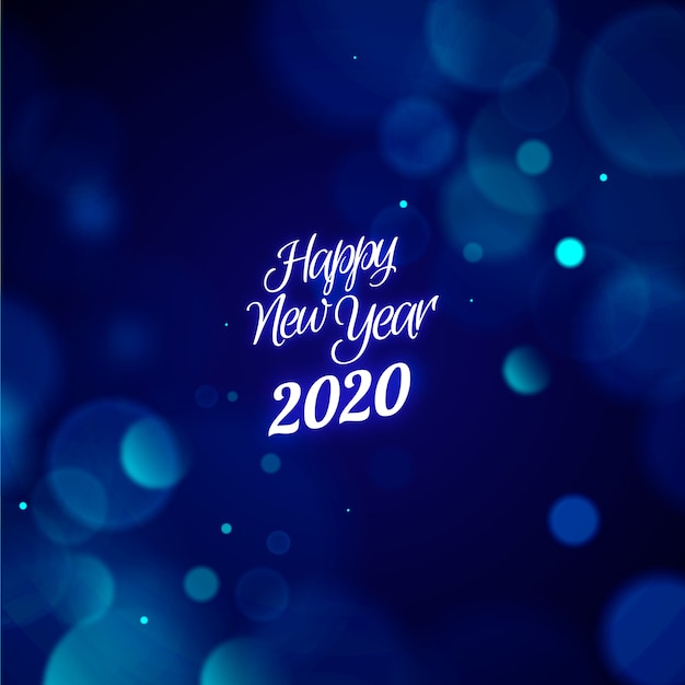 Blurred new year 2020 wallpaper Vector | Free Download