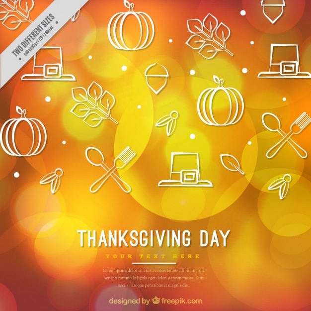 Blurred thanksgiving background with white\
elements
