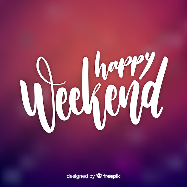 Blurred weekend greeting | Free Vector