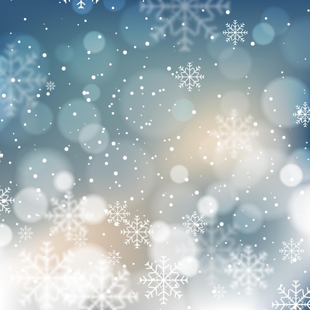 Free Vector | Blurred winter background