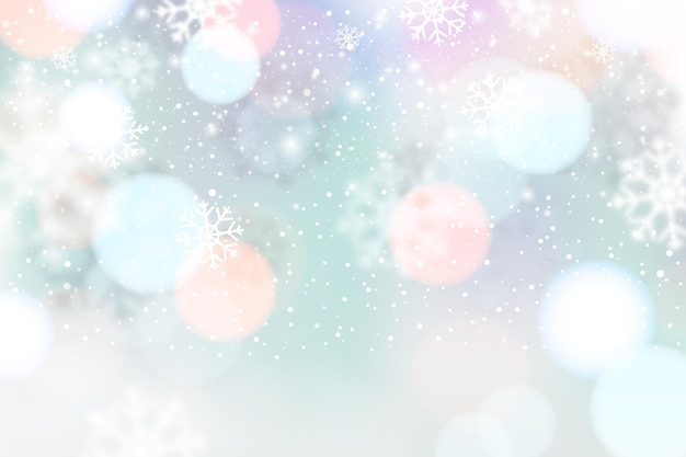 Free Vector Blurred Winter Background