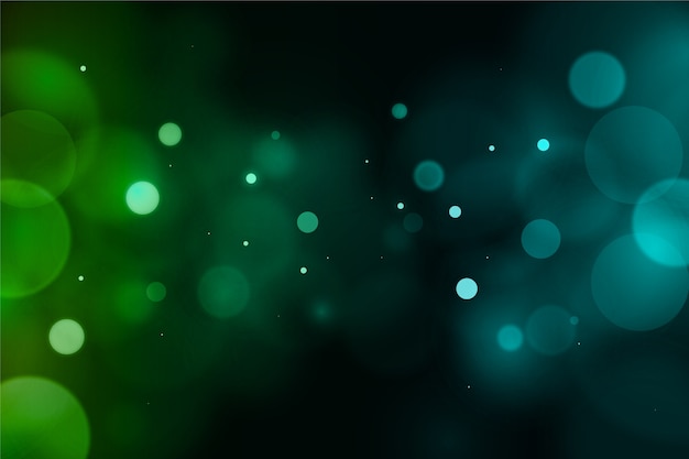 Blurry Green Bokeh Glare Background Free Vector