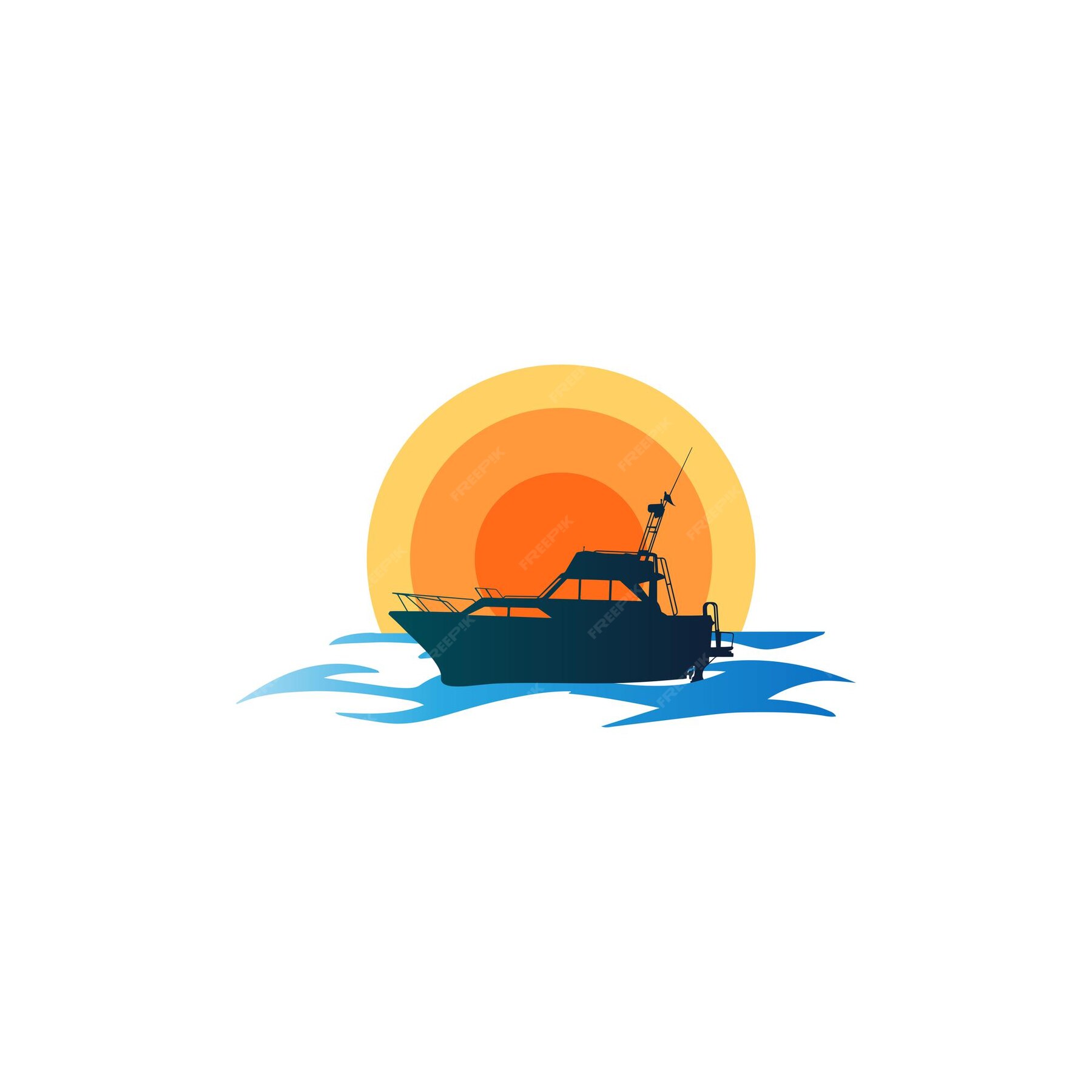 Premium Vector | Boat sea logo