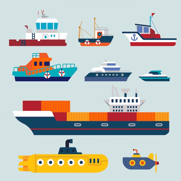Download Boat and ship Vector | Premium Download