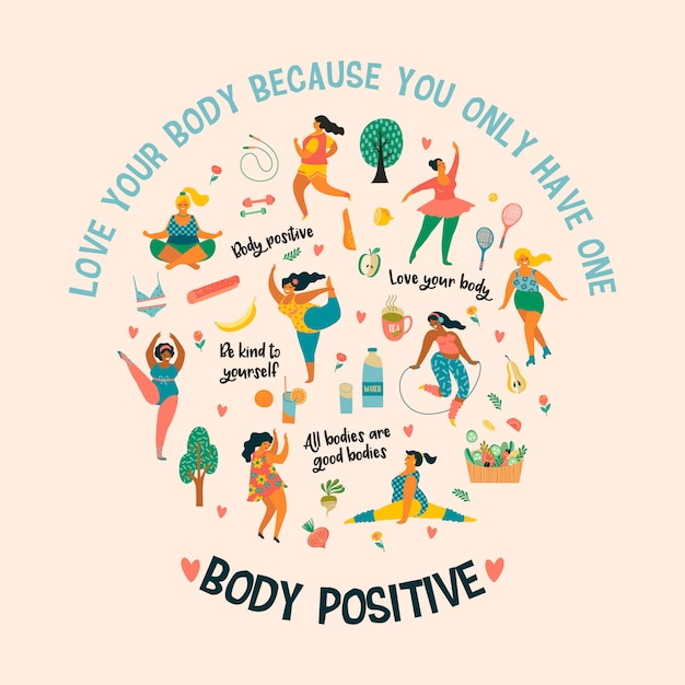 Premium Vector | Body positive