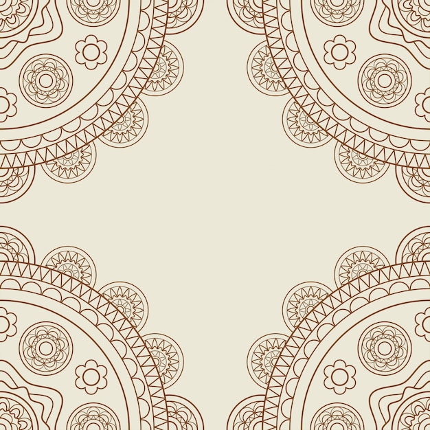 Download Boho floral mandalas frame | Premium Vector