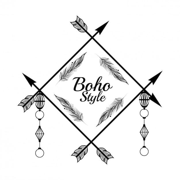 Boho style design Premium Vector