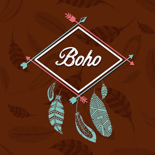 Boho style design Premium Vector