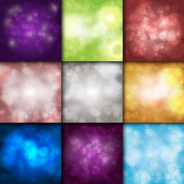 Bokeh background sparkling effect warm blurred festive party lights background glow glitter shiny backdrop. Premium Vector
