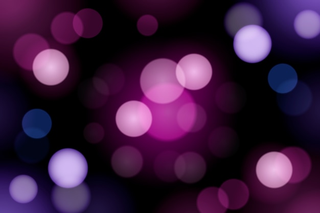 Free Vector Bokeh Gradient Violet Lights On Dark Background