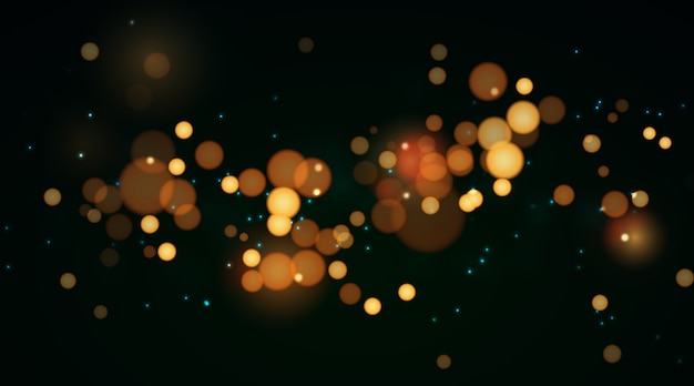 Free Vector Bokeh Lights Effect On Dark Background