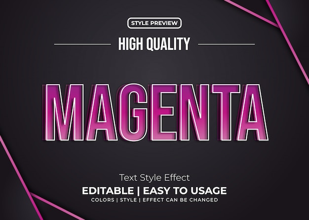 Download Free Bold Embossed Magenta Text Style Effect Premium Vector Use our free logo maker to create a logo and build your brand. Put your logo on business cards, promotional products, or your website for brand visibility.
