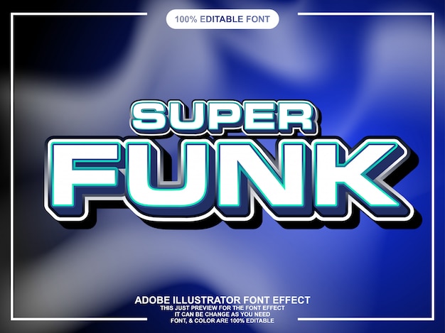 Bold Modern Funky Text  Style Font Effect Free Template 