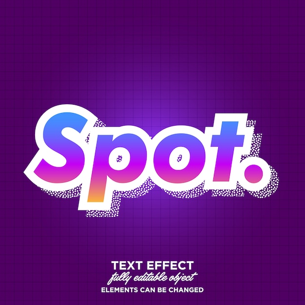 Bold strong font effect with rich texture shadow Premium Vector