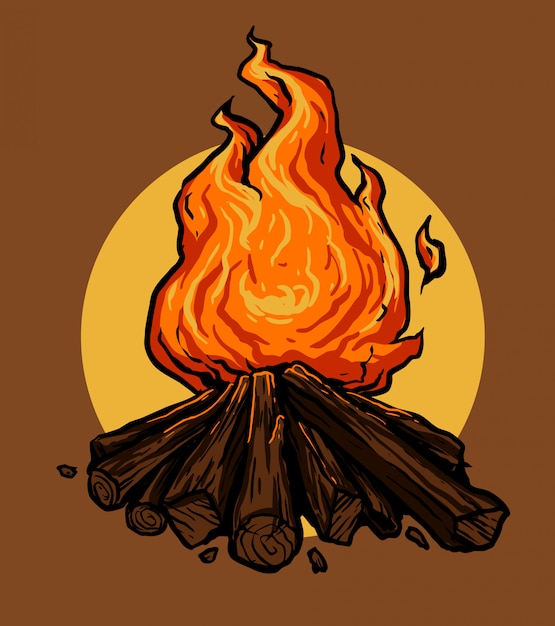 Premium Vector Bonfire Vector