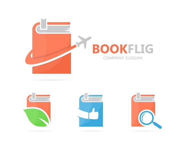 Download Free Book And Airplane Logo Set Premium Vector Use our free logo maker to create a logo and build your brand. Put your logo on business cards, promotional products, or your website for brand visibility.