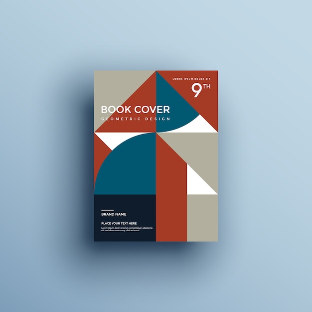 Premium Vector | Book cover with geometric shapes