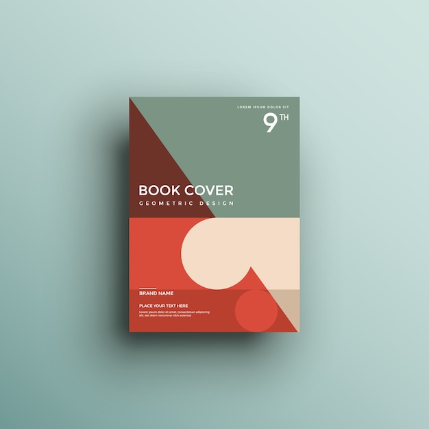 Premium Vector | Book cover with geometric shapes