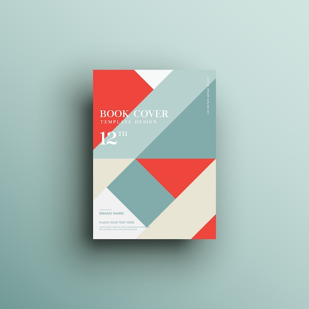 Premium Vector | Book cover with geometric shapes