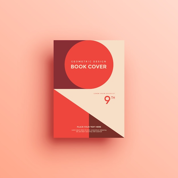 Book cover with geometric shapes | Premium Vector