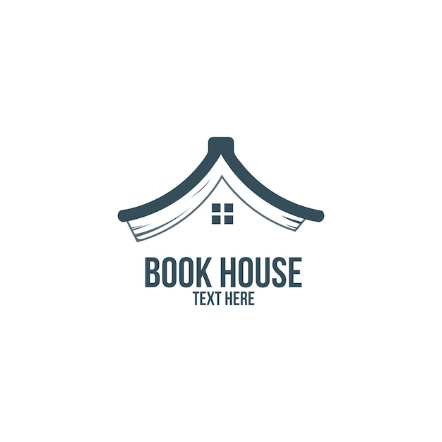 Premium Vector | Book house logo