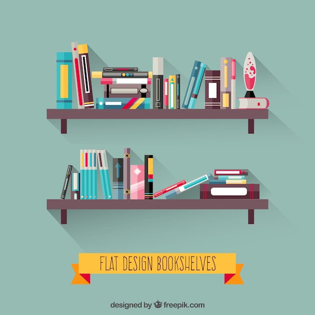 Download Bookshelf Vectors, Photos and PSD files | Free Download