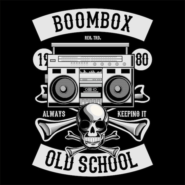 Premium Vector | Boombox Old School