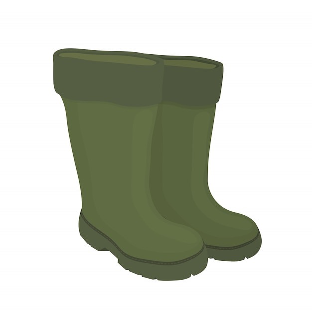 Premium Vector | Boots for fishing