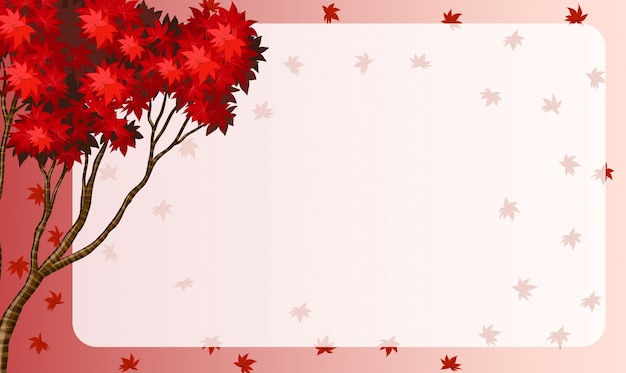 Download Free Vector | Border design with red maple leaves