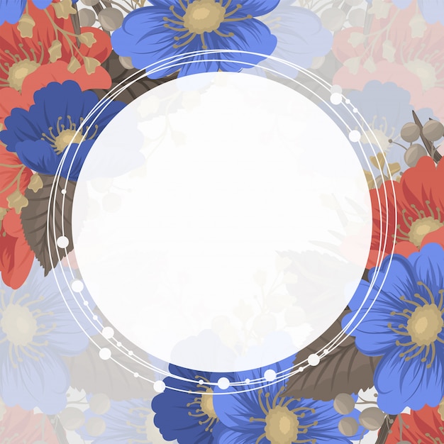 Download Border floral design - flowers circle frame | Free Vector