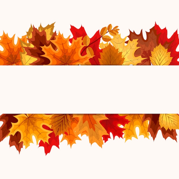 Download Border frame of falling autumn leaves Vector | Premium ...