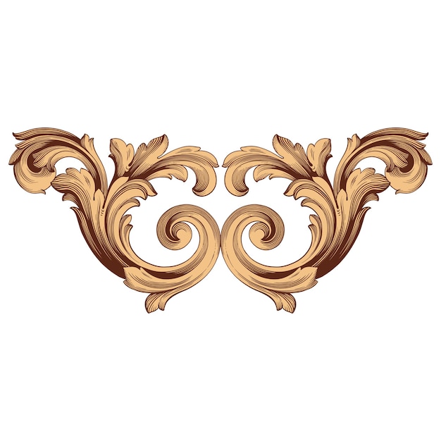 Premium Vector | Border and frame with baroque style. golden color ...