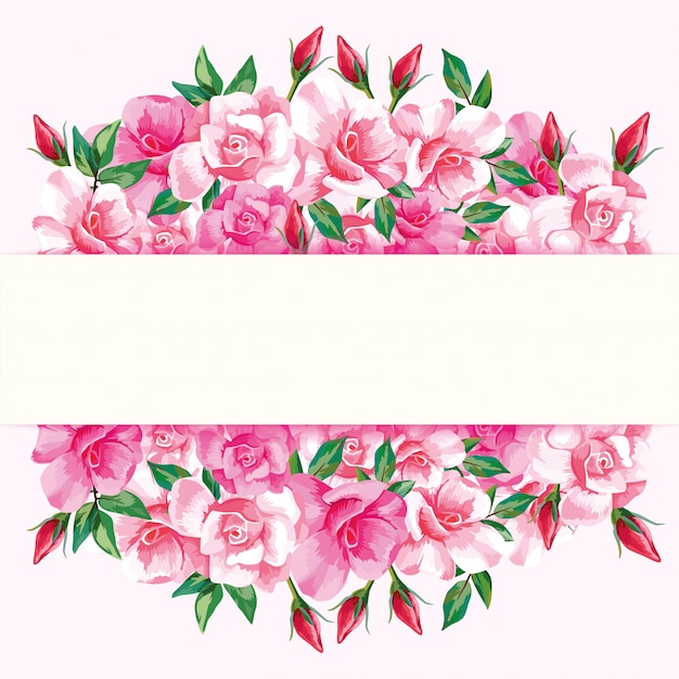 Download Border of roses Vector | Premium Download
