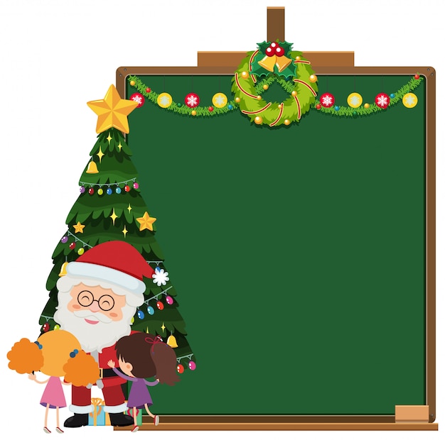 Border-template-with-christmas-theme-|-Premium-Vector