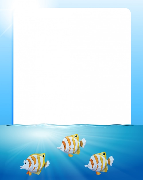 Download Border with fish swimming Vector | Free Download