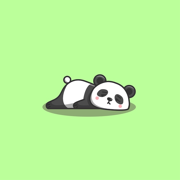 Premium Vector Lazy Panda Cartoon - Riset