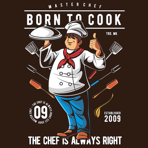 Born to cook. Шеф повар картинки. Повар Майк рисунок. Cook vector.