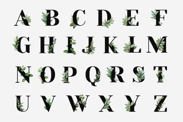 Use Computer To Draw Floral Botanical Letters Printable Tutorial