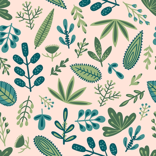 Premium Vector | Botanical Seamless Pattern