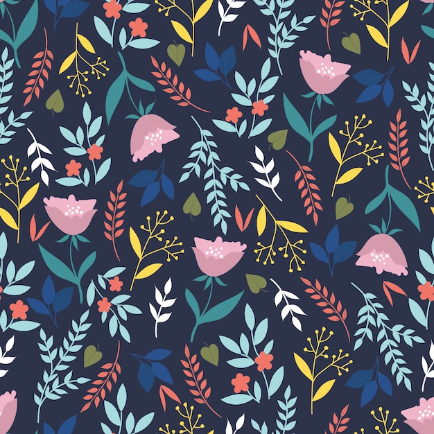 Premium Vector | Botanical seamless pattern.