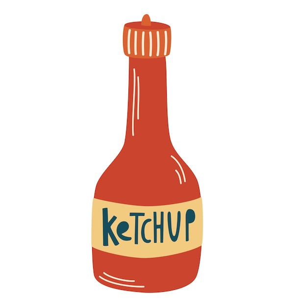 Premium Vector | Bottle of ketchup. tomato ketchup sauce. for ...