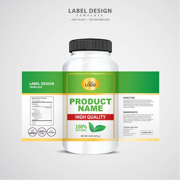 Download Premium Vector Bottle Label Package Template Design Label Design Mock Up Design Label Template PSD Mockup Templates