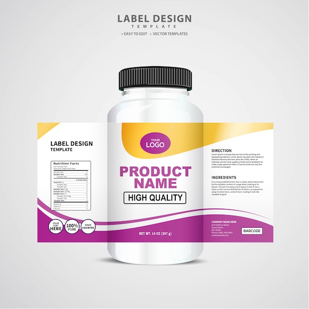 Medicine Bottle Label Template from image.freepik.com